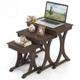thumbnail image 2 of Costway 3PCS Nesting Coffee Table, Side Table with Solid Rubber Wood Legs for Living Room, 2 of 10