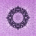 thumbnail image 1 of Ahgly Company Indoor Square Medallion Purple Traditional Area Rugs, 7' Square, 1 of 4