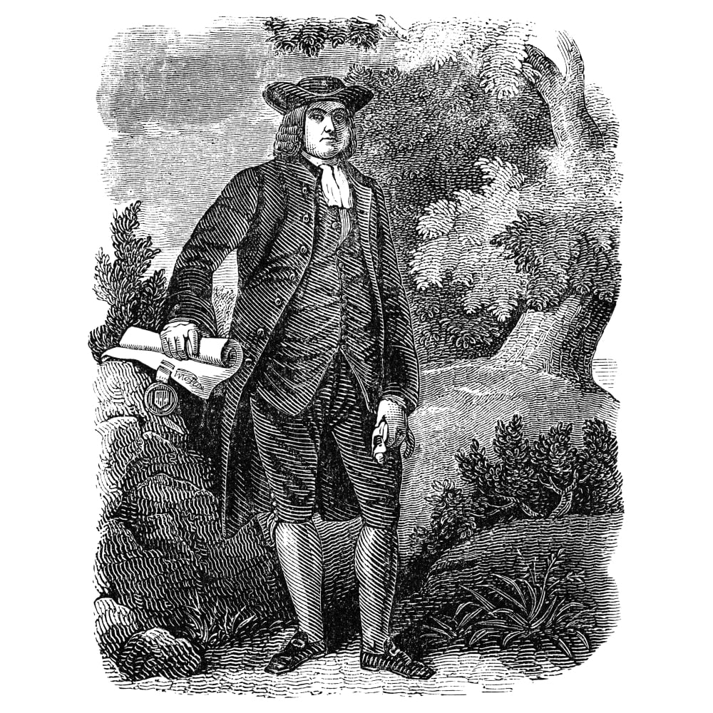 William Penn (16441718) Nfounder Of Colony Of Pennsylvania Wood
