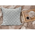 thumbnail image 2 of Grey Fluffy Throw Pillow Cushion Cover, Floral Ornaments Blooming Flowers in Squares Royal Abstract Themed Pattern Art Image, Rectangle Accent Pillow Case, 36" x 16", White Grey, by Ambesonne, 2 of 5