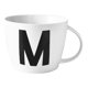 thumbnail image 1 of Toystoory Taza de desayuno con letras decorativas, elegante, fácil de limpiar, Taza de cerámica con letras, tazas con letras grandes Cocina y Comedor blanco m, 1 of 6