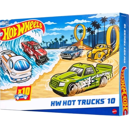 HOT WHEELS HW HOT TRUCKS 10 PC Collecting Box