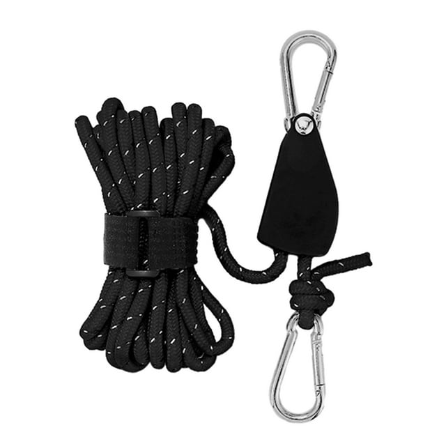 Colgador de Cuerda Zulema de polea de trinquete negro