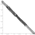thumbnail image 4 of 925 Sterling Silver Fancy Chain Necklace Ruthenium & Rhodium-plated Link Bracelet 7.5 inch 7 mm, 4 of 4
