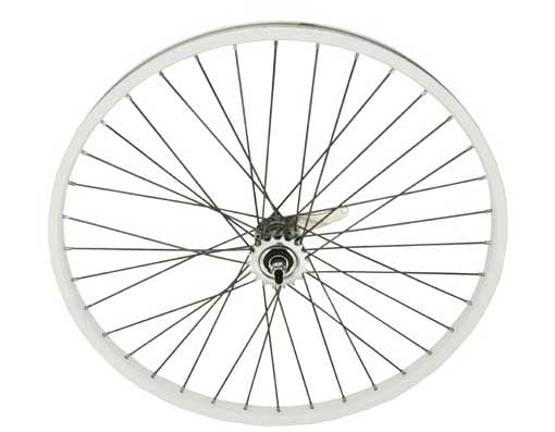 White 26" x 1.75 Alloy Bicycle WheelSet Front /Rear Cruiser Lowrider Bikes 