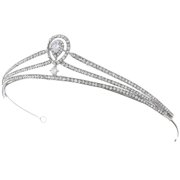 SAMKY Royal Pageant Crown Bridal Tiara Silver Crystal for the Elegant Bride