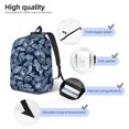 thumbnail image 4 of Naloa Tropical Leaves Canvas Backpack for Men Women Rucksack Casual Travel Daypack College Tote Satchel Bookbag for Teens-Small, 4 of 7