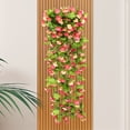 thumbnail image 1 of Hanging Flowers Artificial Violet Flower Wall Wisteria Basket Hanging Garland Flowers Fake Silk Orchid, 1 of 6
