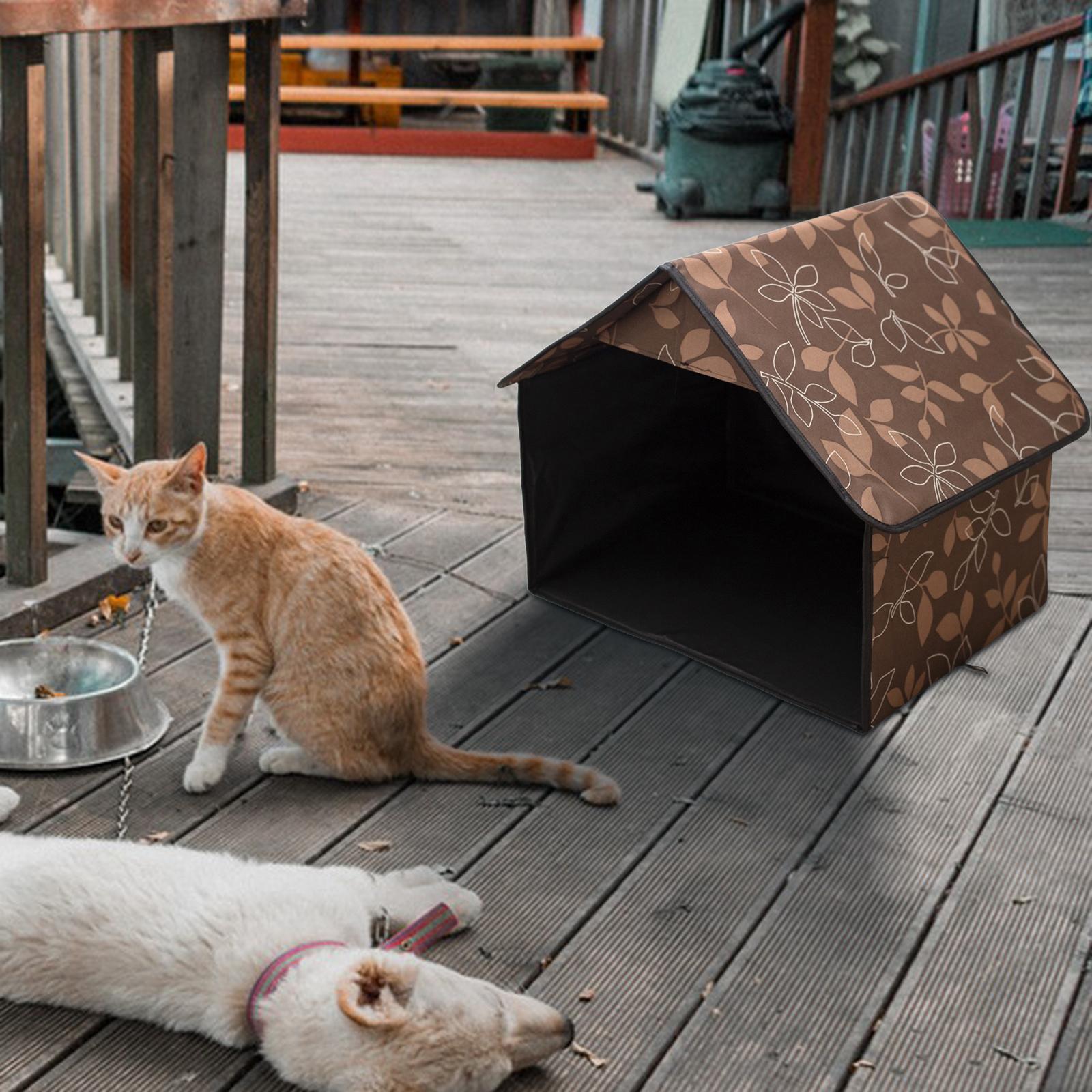 EHJRE Cat House for Outdoor Stray Cats Shelter Warm Comfortable All Seasons Homeless Pet Tent Kennel for Community Outside Backyard