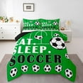 thumbnail image 1 of Soccer Comforter Set Full Sports Bedding Sets for Boys Girls Football Down Comforter Soccer Ball Games Bed Set Football Room Decor for Boys Teen Quilt Set 3 Pcs Green, 1 of 7
