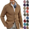 thumbnail image 7 of Men's Knit Cardigan Sweater Button Front Long Sleeve Regular Fit Casual Jacket, 7 of 7