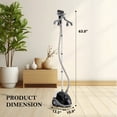 thumbnail image 6 of CONCETTA 1500W Powerful Steamer for Clothes with Roll Wheels, 1.7L Water Tank Standing Garment Steamer, 55 Min Continuous Steaming, Professional Wrinkle Remover Heats in 45 Seconds, Black, 6 of 6