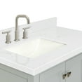 thumbnail image 4 of ARIEL Cambridge 36 Inch Grey Bathroom Vanity with Sink, Solid Wood, Carrara White Quartz Countertop, 1.5-Inch Edge, Left Rectangular Undermount Sink, 2 Soft Closing Doors, 5 Drawers, 4 of 10