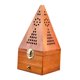 thumbnail image 4 of Incensario de madera, caja quemadora de incienso de madera, pirámide con tapa, difusor de incienso, cono Madera amarilla alta, 4 of 9