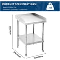 thumbnail image 2 of 12 In x24 In x30 In Stainless Steel Prep Table with Adjustable Legs and Undershelf Spill-Proof Baffle NSF-Certified Heavy-Duty Kitchen Workbench, 2 of 7