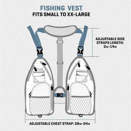 Ultra-Light Gallatin Strap Pack Fishing Vest 14 Accessory Pockets Fits up to 4 Tackle/Fly Boxes