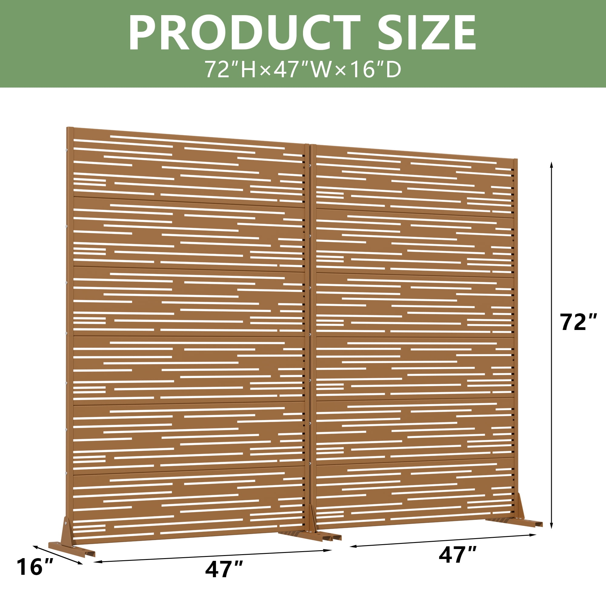 Metal Privacy Screen Panel Pattern