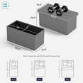 thumbnail image 2 of FDW 30 Inches Folding Storage Ottoman Bench, End of Bed Foot Rest Stools Ottoman Storage Chest, Holds up to 660 lb, for Entryway, Living Room, Bedroom, Gray, 2 of 7
