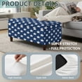 thumbnail image 5 of FOR U DESIGNS Patriotic Star Print Ottoman Cover Washable Storage Bench Slipcover Stretch Storage Bench Cover Folding Footrest Stool Slipcover Footstool Protector with Elastic Band, 5 of 7