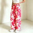thumbnail image 5 of MYAOYI Womens High Waisted Cow Print Jeans Baggy Wide Leg Denim Pants, 5 of 8