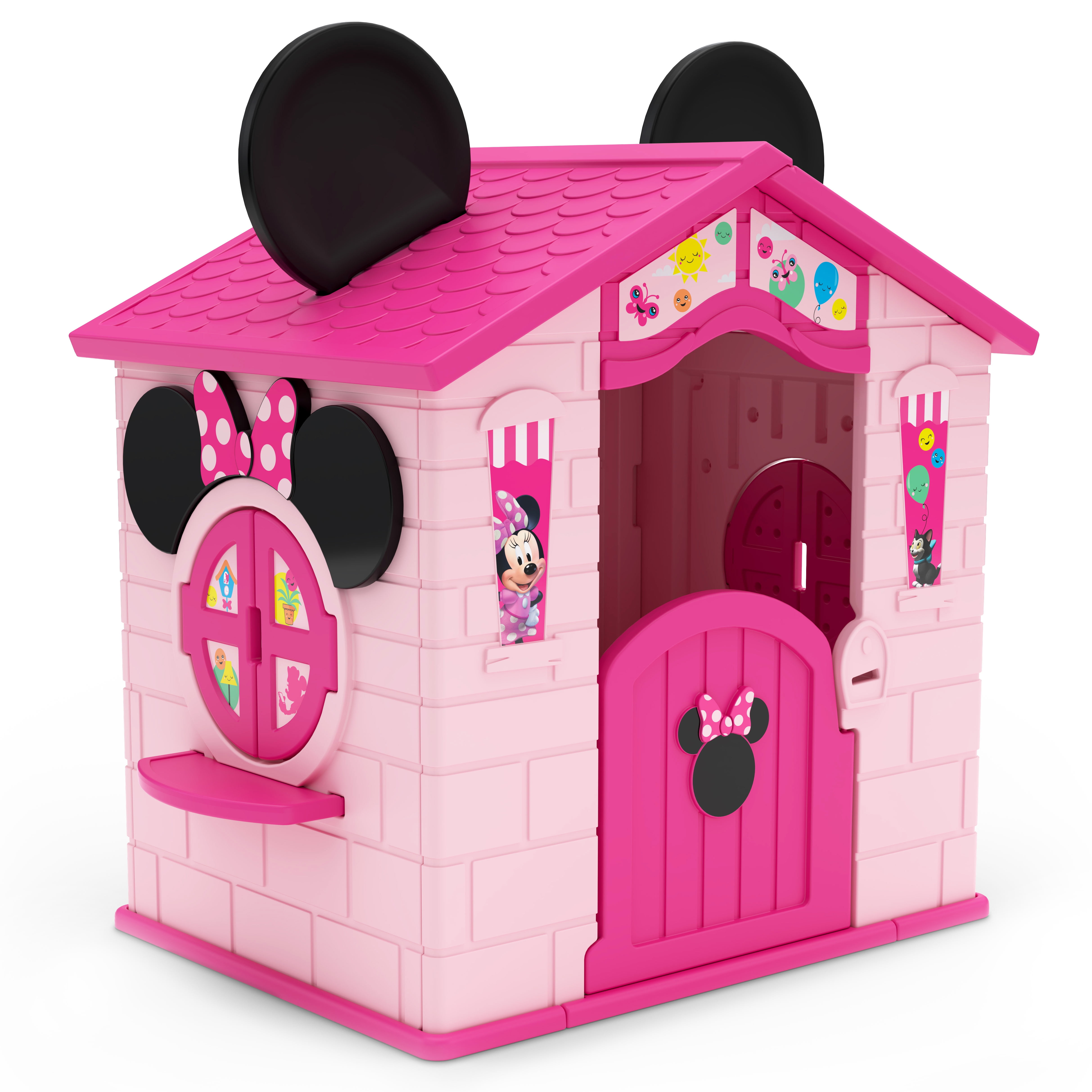 Disney Minnie Plastic Indoor,Outdoor Playhouse with Easy Assembly - Walmart.com