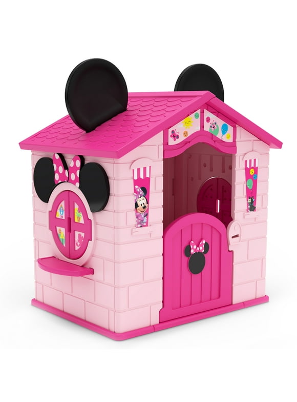 Disney Minnie Mouse Plastic Indoor,Outdoor Playhouse with Easy Assembly