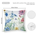 thumbnail image 3 of Heduofu Spring Floral Throw Pillow Covers 18 x 18 Inch Birds Decorative Pillows Soft Velvet Outdoor Cushion Cases for Couch Sofa Bed Home Decor Set of 4 18x18in, 3 of 5