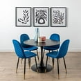 thumbnail image 4 of Modern 35 Inch Round Dining table For 4 - Black, 4 of 6
