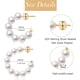 thumbnail image 3 of Pearl Hoop Earrings for Women Small Pearl Hoop Earrings Gold Plated Open Large Circle Round Pearl Earrings Jewelry Birthday Gift for Women, 3 of 5