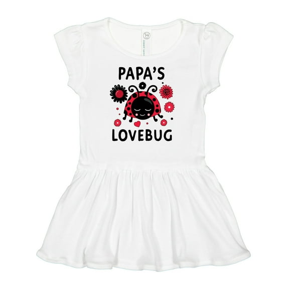 Inktastic Valentine's Day Papa's Lovebug Girls Baby Dress