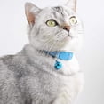 thumbnail image 2 of HSHDLDF 3 Pcs Collier pour Chat à Dégagement Rapide avec Clochette, Collier pour Chat Lune Ajustable Mignon Colliers pour Chaton Doux pour Chat Chiot 7-10,2 Po (Bleu Vert Violet), 2 of 6