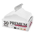 thumbnail image 2 of Pack Of 30 Velvet Hangers - Lux Decor Ultra-Slim Padded Non-Slip Felt Finish Maintains Clothing Shape Space-Saving Design, 2 of 9