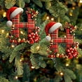 thumbnail image 3 of Christmas Ornaments For Tree 2D Acrylic Decorative Monograms Pendants With Santa Hat 26 Letters Christmas Hanging Decorations For DIY Crafts Xmas Home Decor, 3 of 5