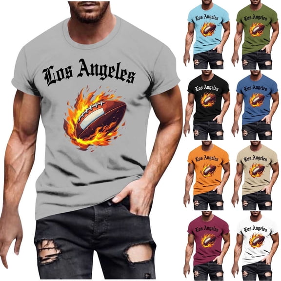 UVEASISHA Mens Football Graphic Tees Big and Tall Casual Short Sleeve Baseball Lover T-Shirts Slim Fit Crewneck Gym Workout Shirt Gifts for Men Army Green M
