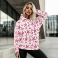 thumbnail image 5 of COEQINE Tops Long Sleeves Oversized Women's Hoodies Sweatshirts Pullover Fashion Y2K Crewneck Fit Soft Loose Hooded Sweatshirt Oversized Starfish Shells and Conch Pink, L, 5 of 7