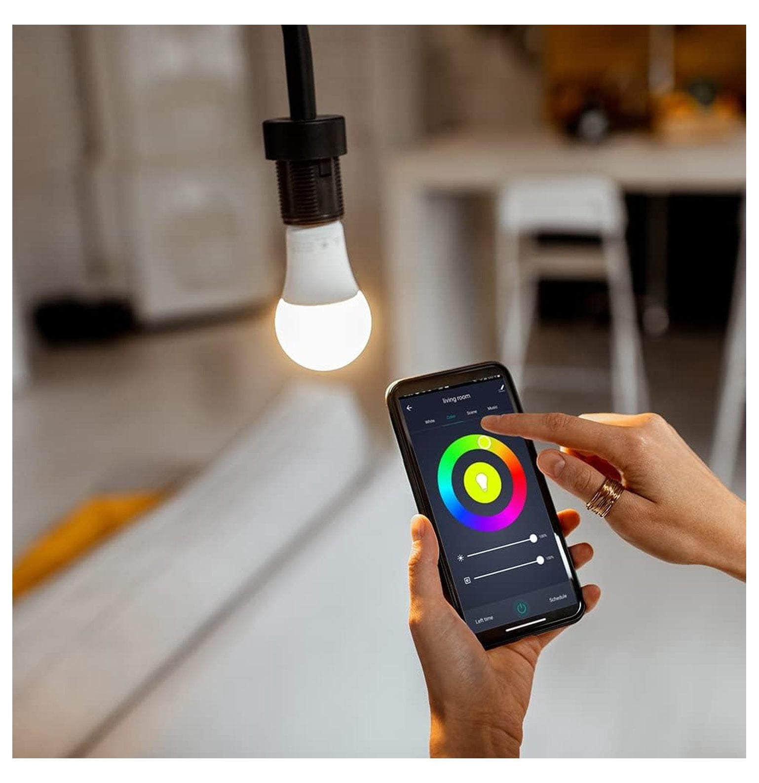 60-Watt Equivalent A19 Energy Smart Bluetooth LED Light Bulb 2700-6500 (K) with E26 Base Color No Hub (8-Pack)