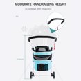 thumbnail image 2 of Cochecito para mascotas con marco plegable Rotación de 360 ° Rueda delantera ajustable, 2 of 8
