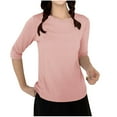 thumbnail image 3 of Aboser Womens Modal T Shirts Athletic Workout Tops Casual 3/4 Sleeve Gym Tees Moisture Wicking Sports Shirt Raglans Round Neck T-Shirts, 3 of 4