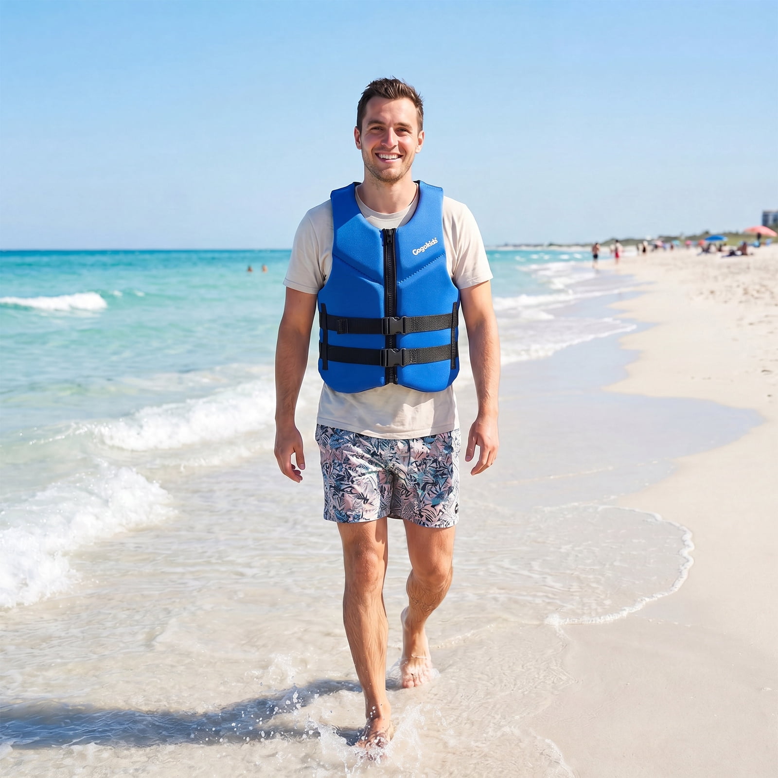 Gogokids Life Jacket Swim Vest for Adult Women men,Foldable Buoyancy Vest with Dual Buckle,Float Jacket for Boating,Kayaking,Swimming,Paddle and Fishing