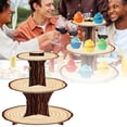 thumbnail image 4 of Ltdhehe Solid Wood Patterned Cake Display Rack Layer Dessert Table Bracket Baby Birthday Party+wedding Decoration Rack | No Installation Buckle Design Food Grade Material, 4 of 6