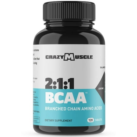 3000mg BCAA Pills with The Optimum 2:1:1 Ratio of Branched Chain Amino Acids Supplements for Recovery Nutrition and Muscle Growth - 1000mg of BCAAs per Pill (More Than Capsules) - 120 Amino Tablets (Best Tablets For Muscle Growth)