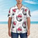 thumbnail image 2 of Fotbe Cute Poodle Dog Camisa Hawaiana para Hombre Unisex – Camisa Casual de Verano con Botones de Manga Corta de Algodón y Lino,Small, 2 of 7