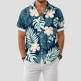 thumbnail image 2 of Mens Hawaiian Shirt Short Sleeve Button Down Shirts Tropical Floral Summer Beach Shirts,S-3XL, 2 of 7