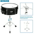 thumbnail image 3 of Glarry 5-Piece Full Size Adult Drum Set w/Bass Drum, Snare Drum, Floor Tom, Drum Pedal, Sticks and Stool, Junior Drum Kit with 2 Tom Drum, 16" Ride Cymbal and 14" Hi-hat Cymbals, Black, 3 of 10