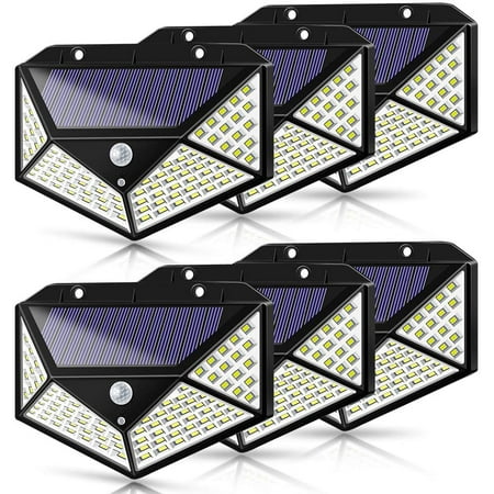 

Solar Lights Outdoor 4 Pack 100LED/3 Modes 270°Lighting Angle Motion Sensor Security Lights Wireless IP65 Waterproof Wall Light