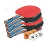 Killerspin JET SET 4 Table Tennis Set with 4 Paddles and 6 Balls