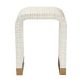 thumbnail image 2 of bali & pari Carlyn Beige and White Mother of Pearl Capiz Shell End Table, 2 of 6