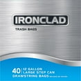 Ironclad Trash Bag, 40 Count