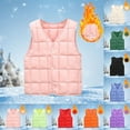 thumbnail image 7 of Mercatoo Boys Girls Down Puffer Vest,Kids Fall Winter Thermal Kids Sleeveless Jacket Waistcoat Unisex Solid Button Down Coat, 7 of 7