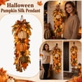 thumbnail image 5 of 2026 NEW Rustic Wooden Pumpkin Door Hanging, Fall Harvest Wall Decor with Maple Leaves Acorn Plaid Bow for Front Porch Home Thanksgiving Decoration, 5 of 9